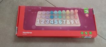 Jeu Montessori nombres en bois 18 mois et +