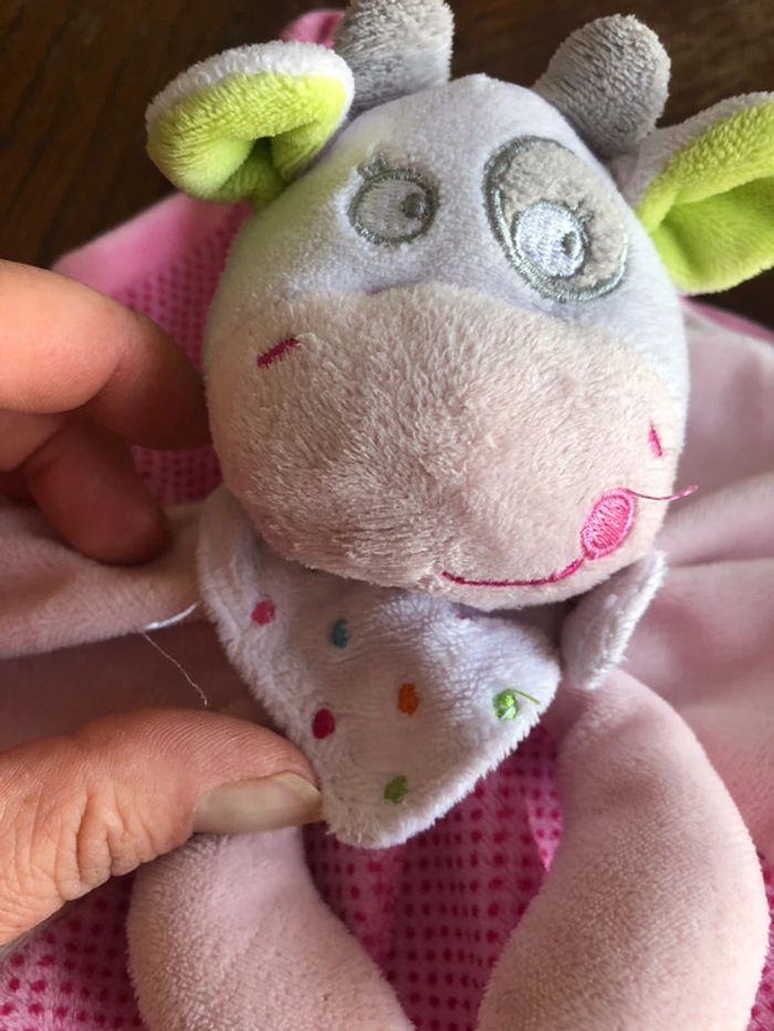 Doudou vache rose mots d’enfants - photo numéro 4