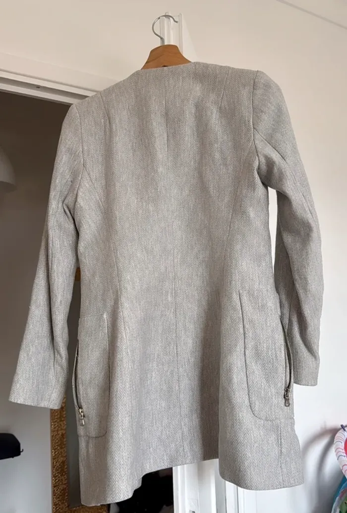 Veste grise classe Zara basic - photo numéro 2