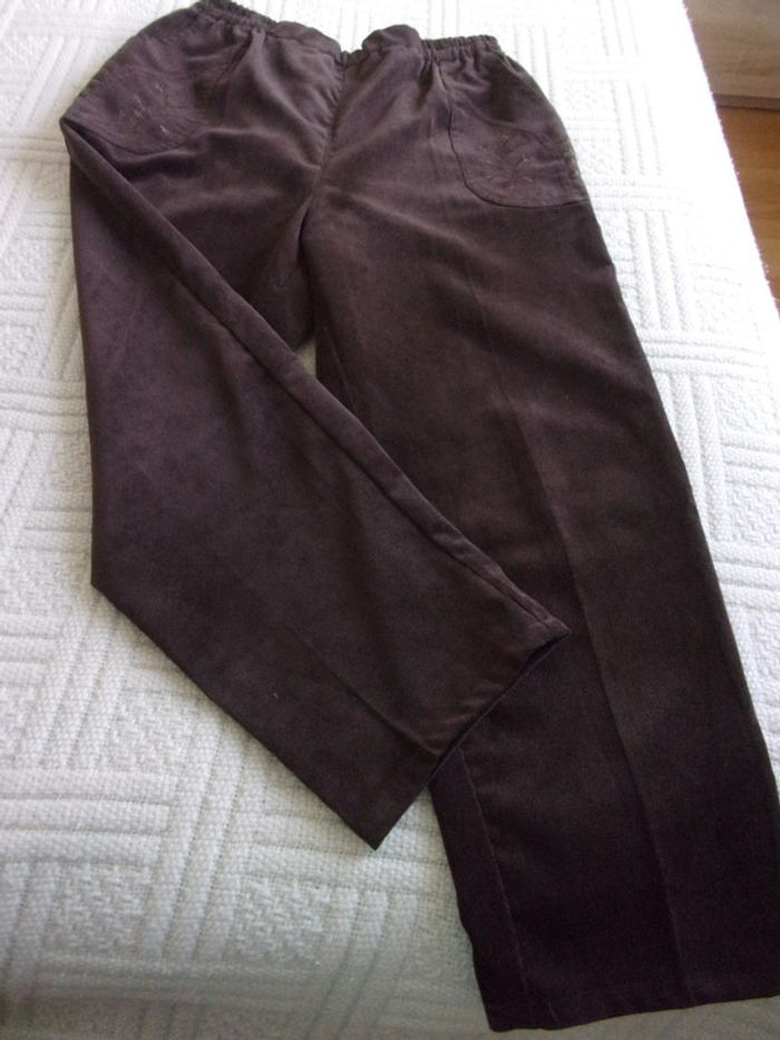pantalon taille élastiquée velours taille 3