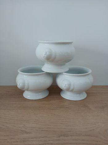 Lot de 3 bol a soupe tête de lion
