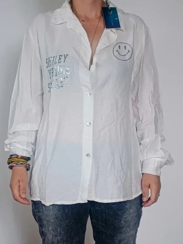 chemise blanche moif argenté T38/40