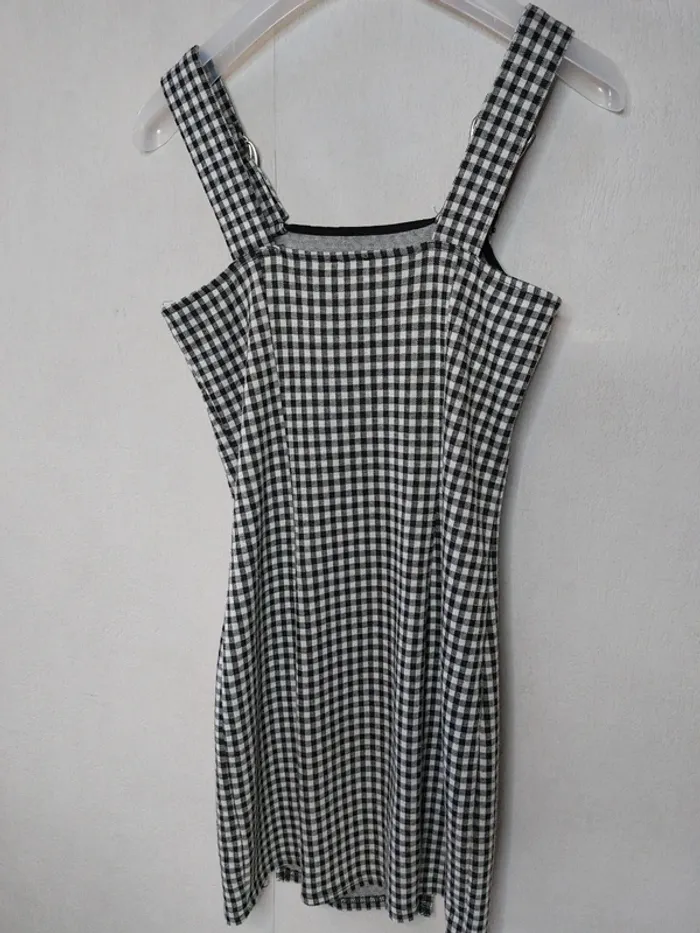 Robe sans manches blanc a carreaux noir , blanc "Pimkie" - photo numéro 2