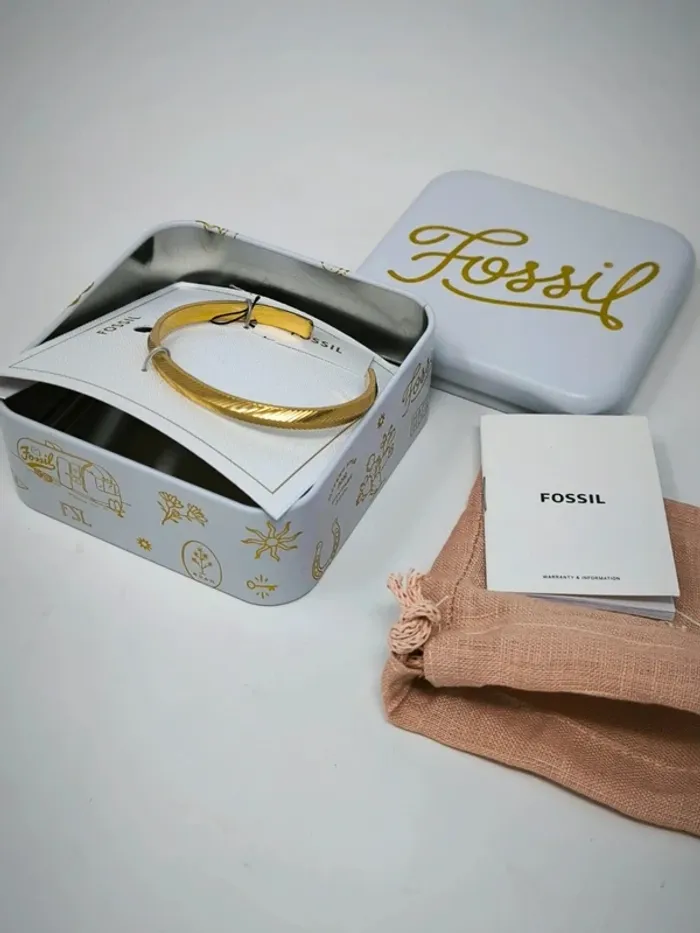 Bracelet Fossil en acier inoxydable doré - photo numéro 2