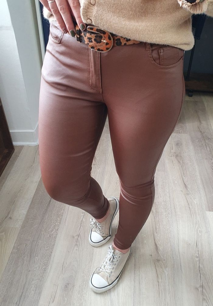 Pantalon simili cuir Séville camel Taille 36 - photo numéro 2