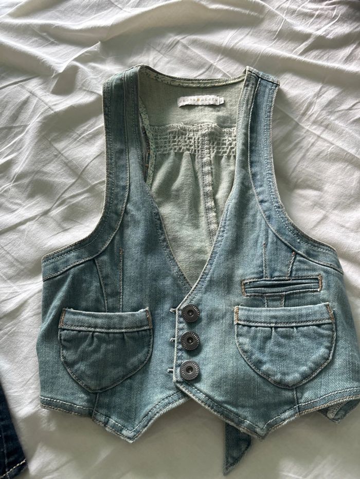 Gilet sans manche jeans taille 2