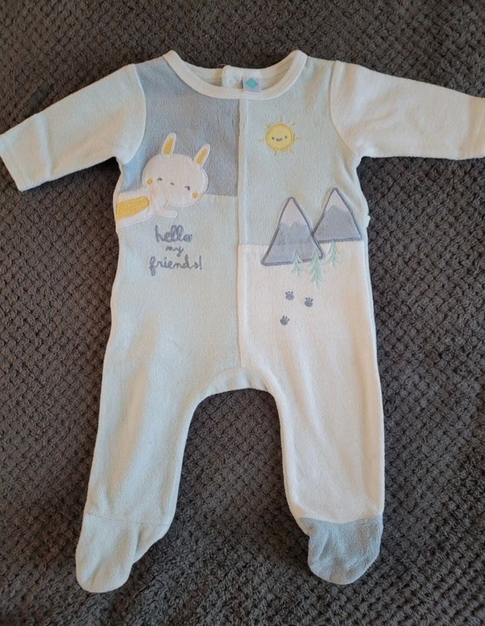 Lot de 3 pyjamas velours 3 mois - photo numéro 6