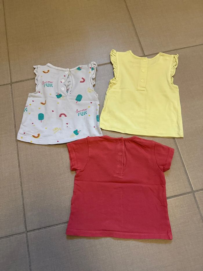 Lot 3 tee-shirts fille 9 mois Orchestra - photo numéro 2