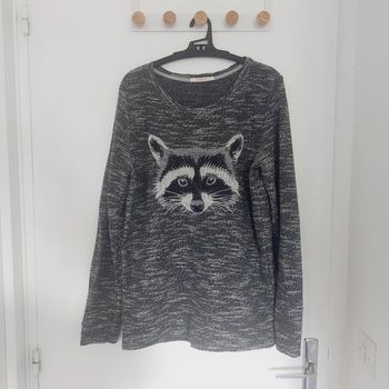 Pull fin gris chiné