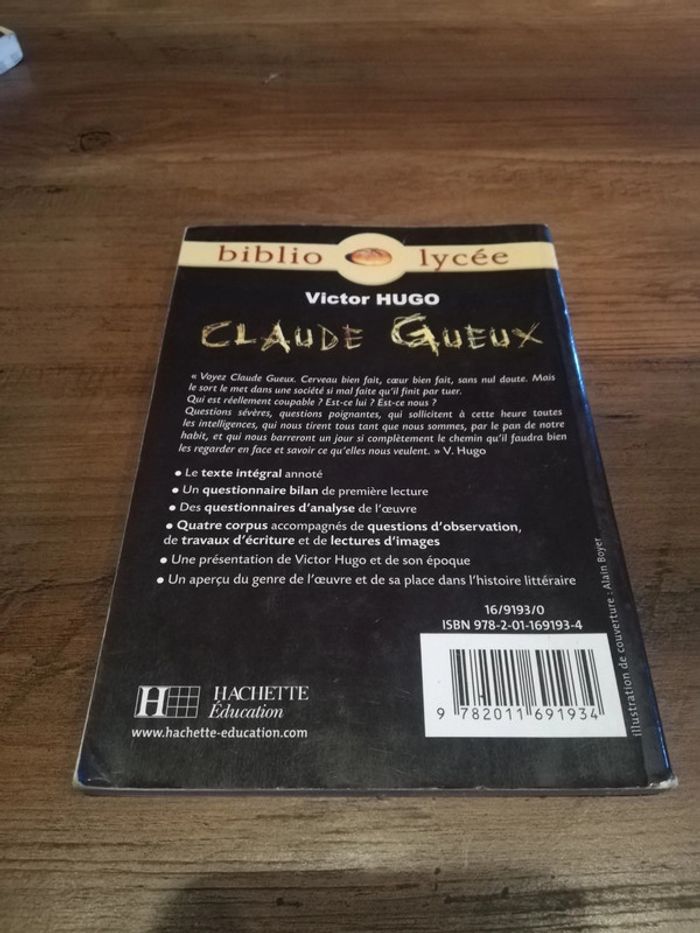 Livre Claude Gueux Victor Hugo - photo numéro 2