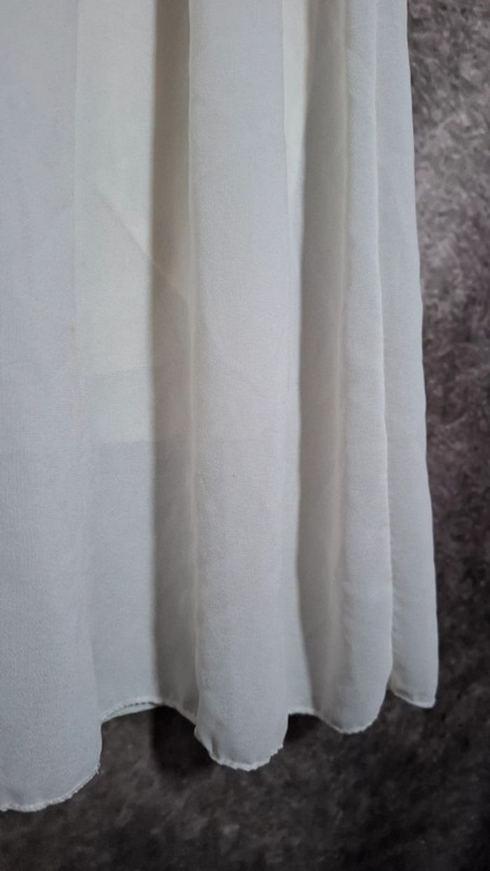 Robe crème fluide perles argentées - photo numéro 13