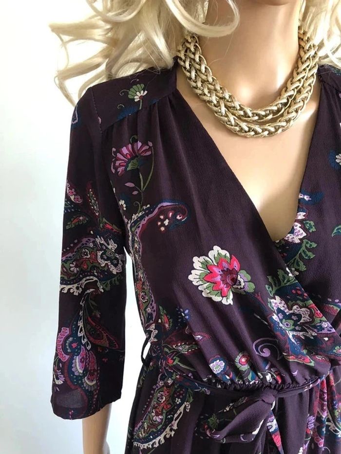 Robe mi longue violette et imprimée neuve LolaLiza taille 36 (valeur 50€) - photo numéro 5