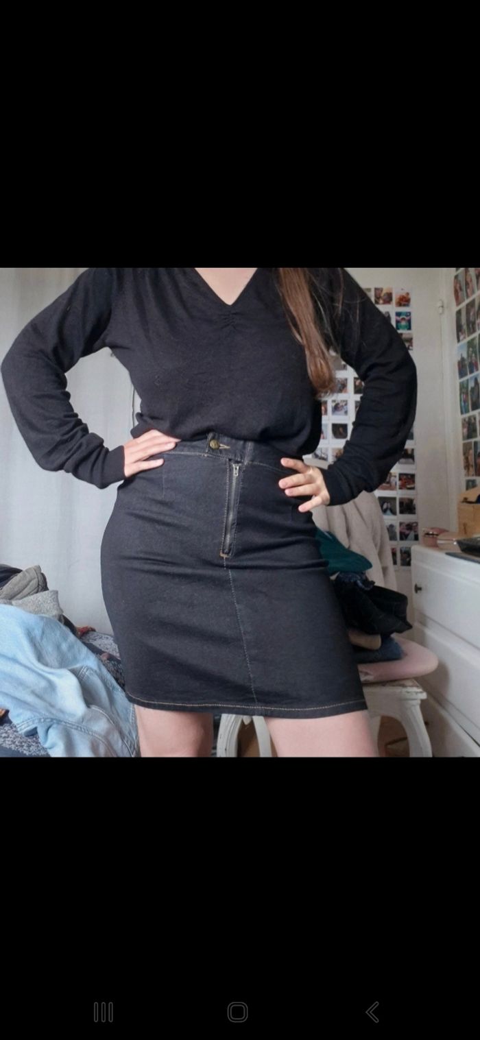 Jupe en jean noir