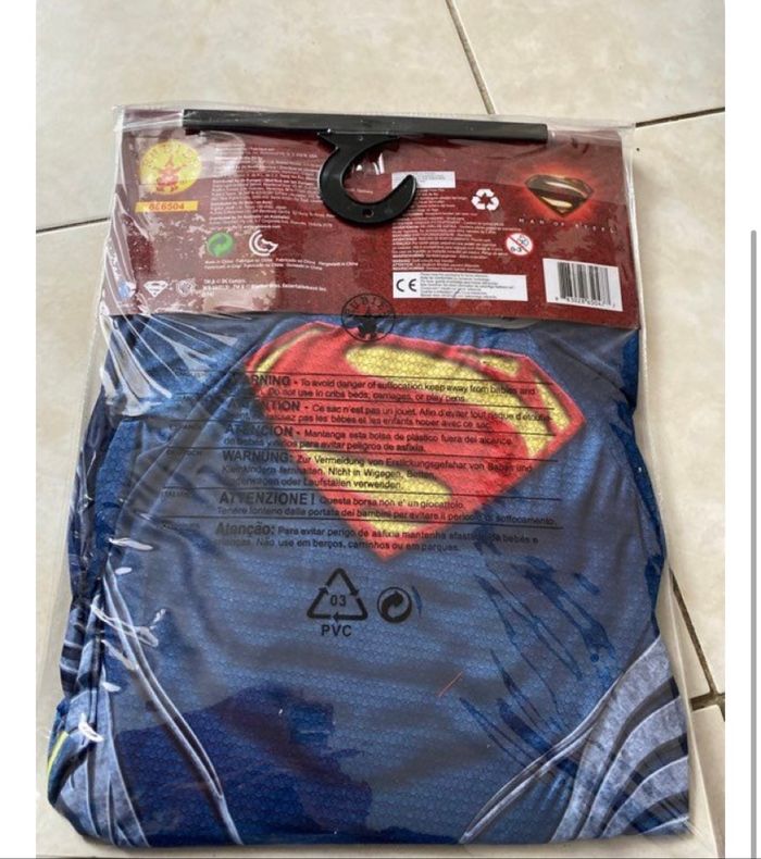 Déguisement superman combinaison / cape 7/8 ans neuf - photo numéro 3