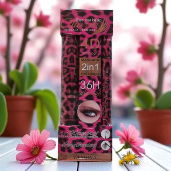 Duo mascara + eyeliner noir 4D waterproof 36h