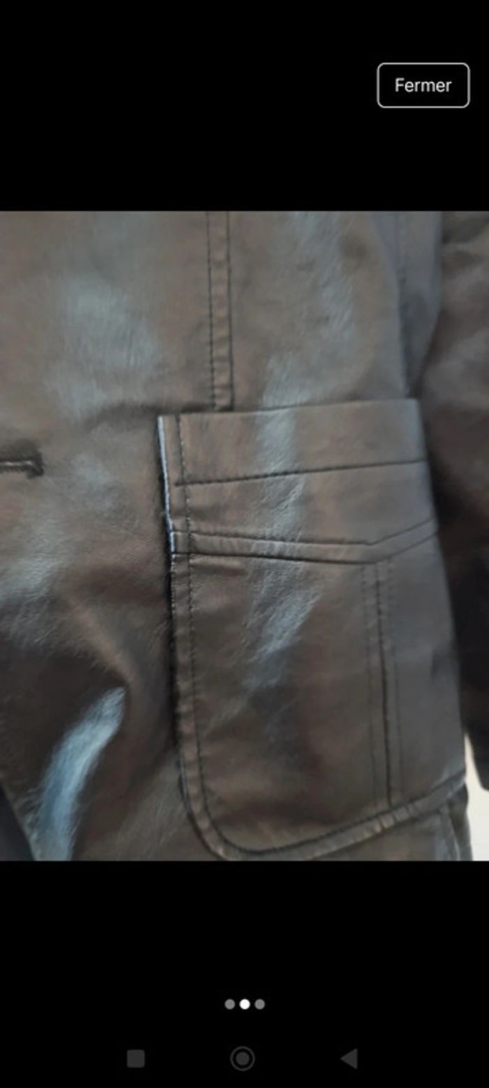 Veste mixte simili cuir, taille L - photo numéro 2
