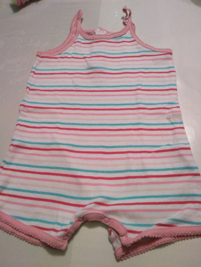 Combi-short été à rayures