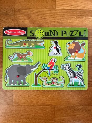 Puzzle sonore animaux du zoo 