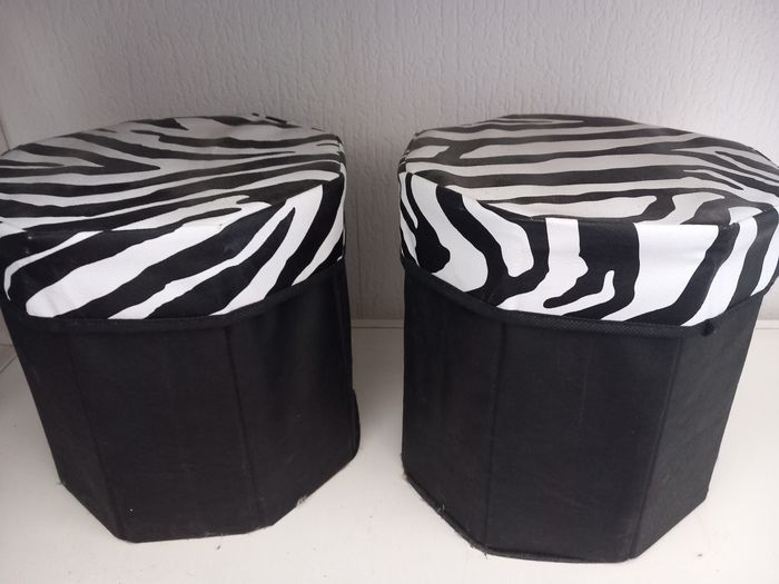 Lot de 2 boîte noir et blanche