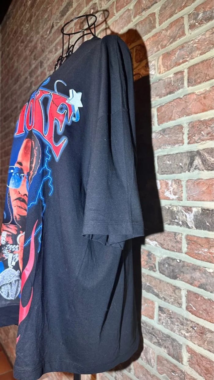 T-shirt noir Oversize Pop Smoke Bershka Taille M / 38 - photo numéro 7