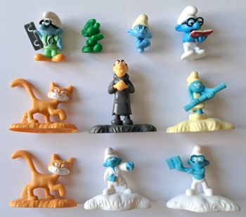 Lot de 10 figurines Schtroumpf Smurfs Peyo Kinder McDonald's et autre