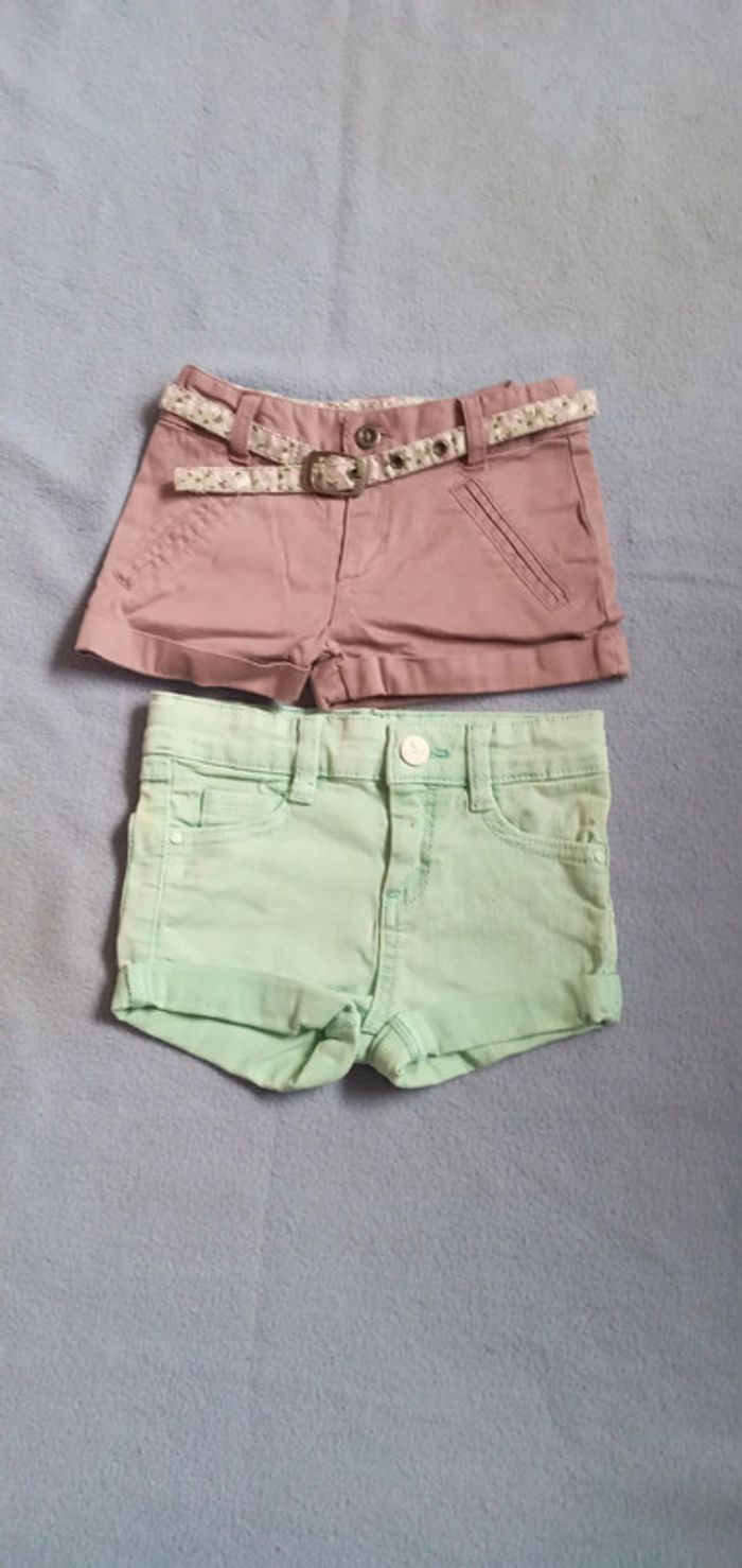 Lot de 2 short Tex taille 2/3ans