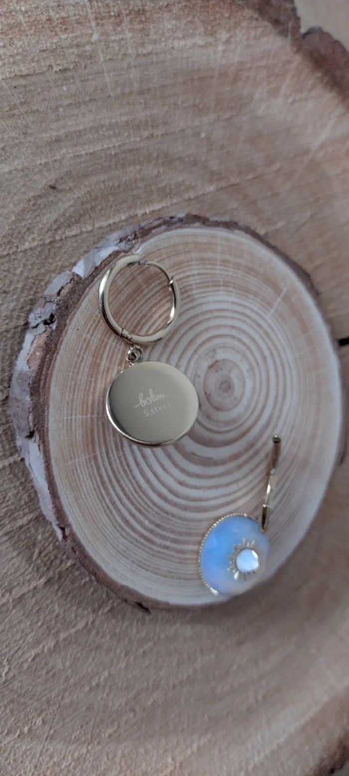 Boucles d'oreilles pierre de lune - photo numéro 5