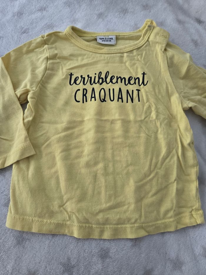 Lot de t-shirts manches longues 6 mois mois - photo numéro 5
