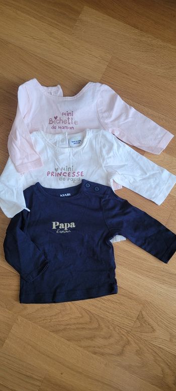 Lot de 3 t-shirts manches longues