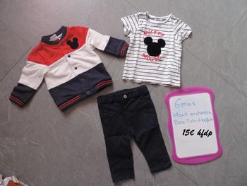 ensemble haut orchestra bas mots d'enfants taille 6 mois