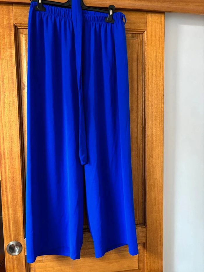 Pantalon fluide bleu