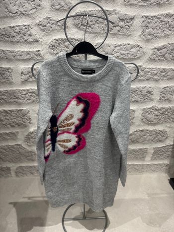 Robe pull fille hiver 8 ans papillon