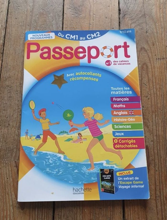 Cahier de vacances Passeport du CM1 au CM2