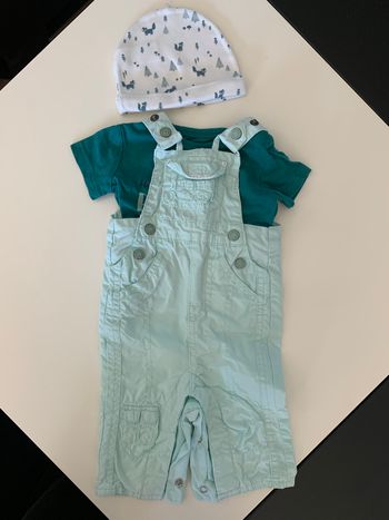 Lot ensemble bleu Perfect baby 1 mois
