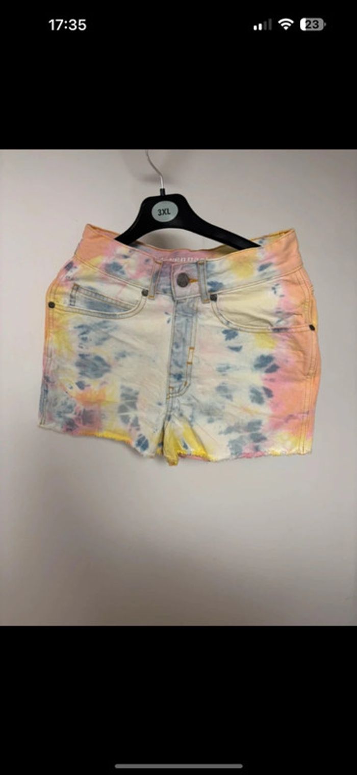 Short en jeans neuf taille haute éleven paris - photo numéro 12