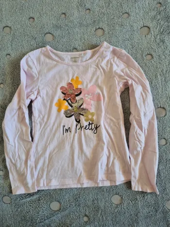 Tee-shirt manches longues sequins 12 ans