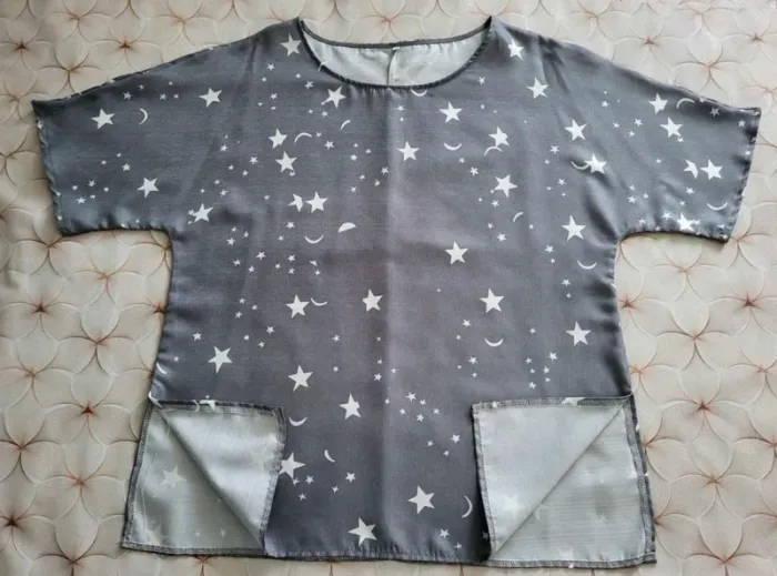 Haut gris  à  imprimé  étoilé femme taille 2XL - photo numéro 2