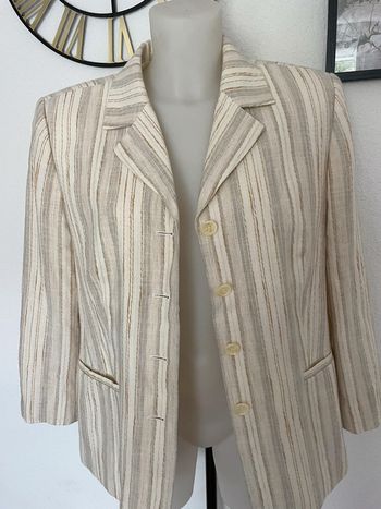 Veste rayures en lin vintage