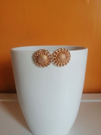 🌸Boucles d'oreilles puces rondes maillons Vintage 🌸