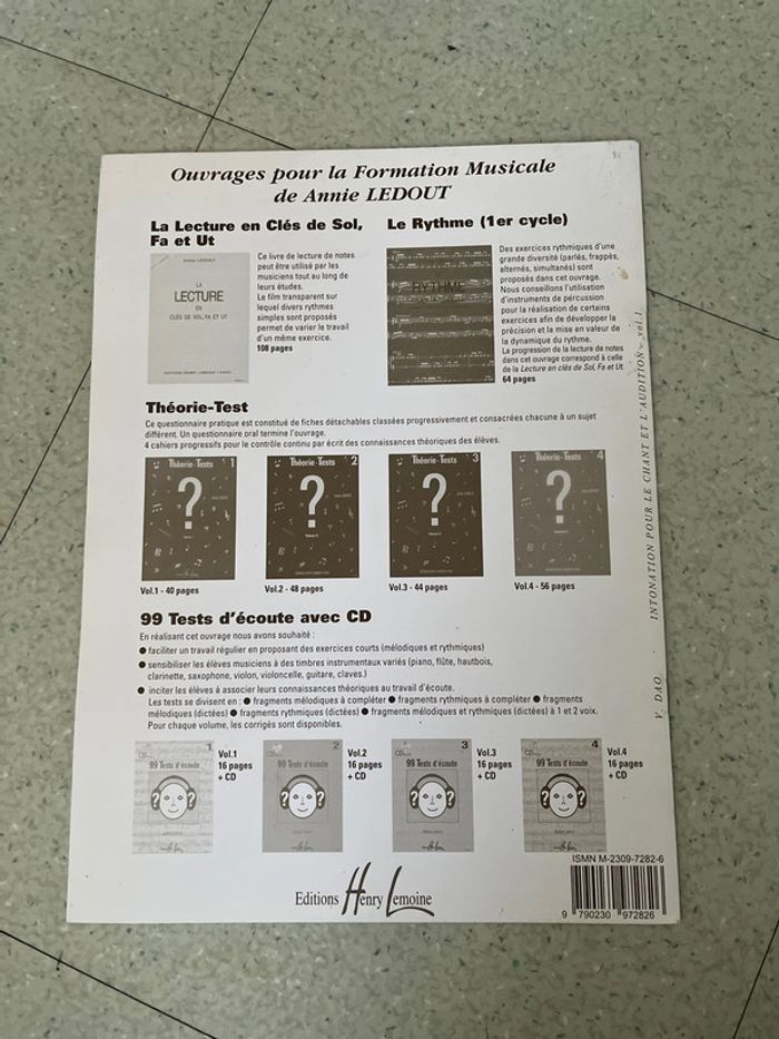 Intonation pour le chant et l’audition volume 1 - photo numéro 2