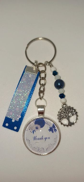 Cadeau remerciements merci, porte clé message bijoux de sac " thank you"