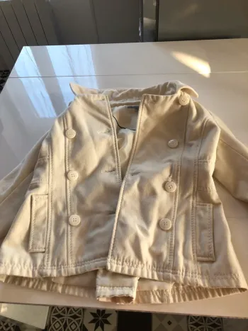 Manteau court etam blanc cassé