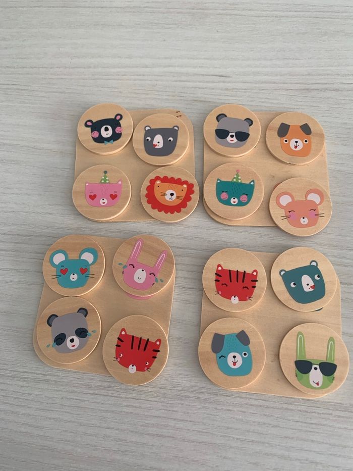 Loto des animaux en bois multicolore - photo numéro 3