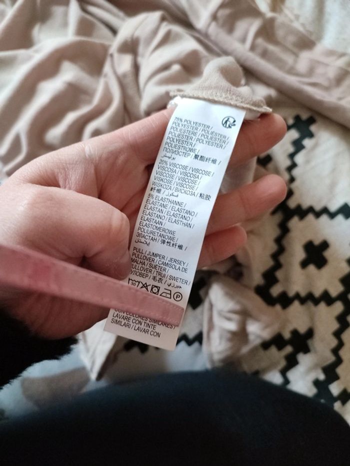 Pull marron clair avec dentelle et nœud dans le dos - photo numéro 6