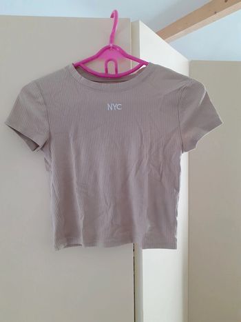 Tee-shirt fille beige