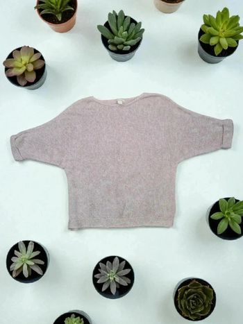 Pull rose pale chiné  blanc 🌹 M🌹basic