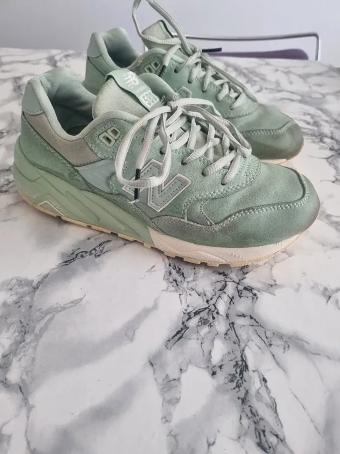 Basket New balance 580 suedine vert clair - photo numéro 14