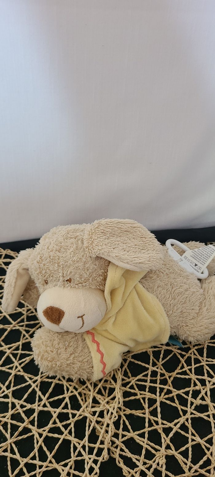 Doudou musical chien sweat capuche jaune NICOTOY - photo numéro 4