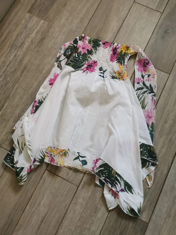 Robe blanche bord inégal - photo numéro 3