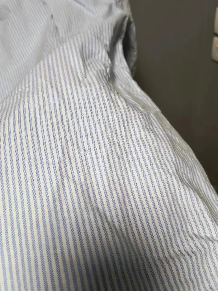 Chemise Ralph Lauren Slim Fit Rayée Bleu/Blanc – Élégance Vintage Y2K - photo numéro 14